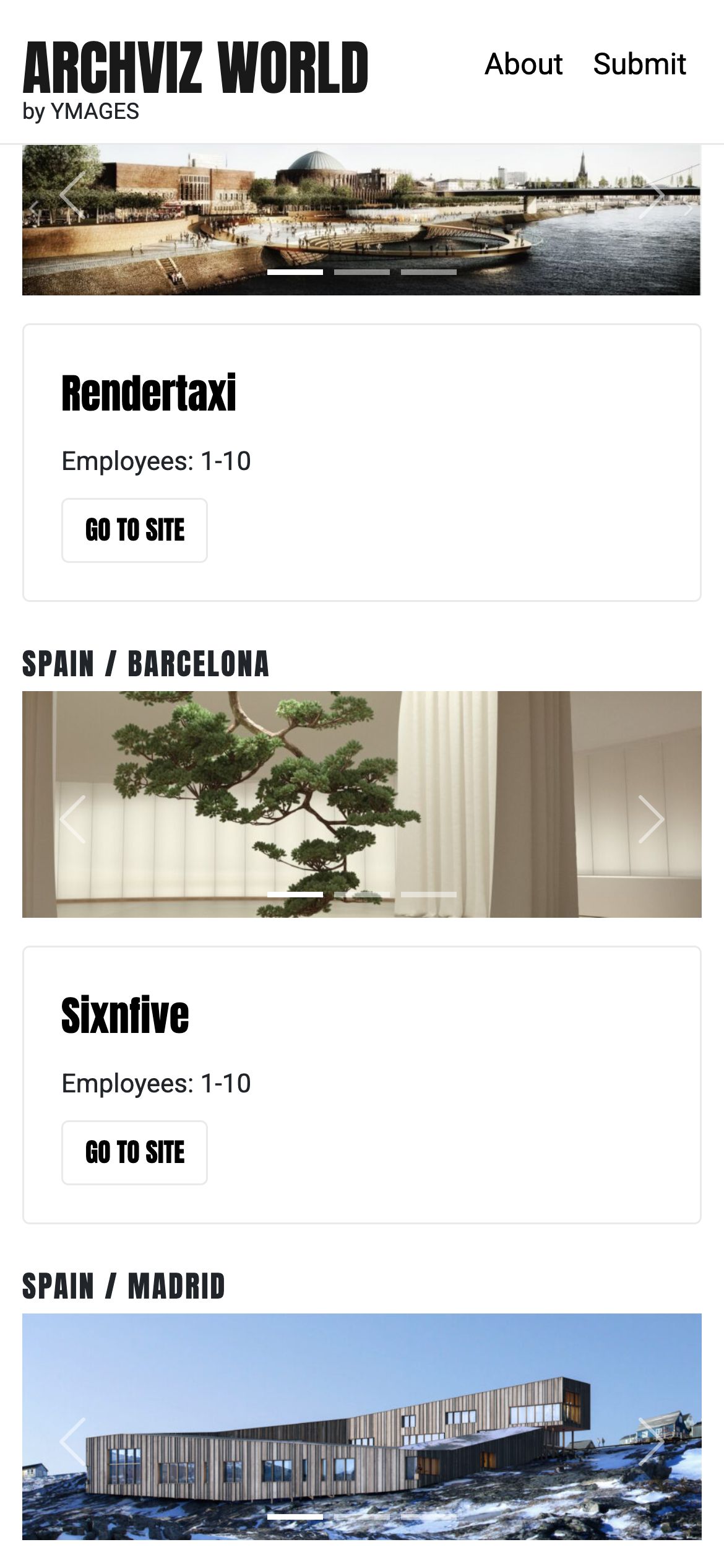 Archviz World — mobile screen 3
