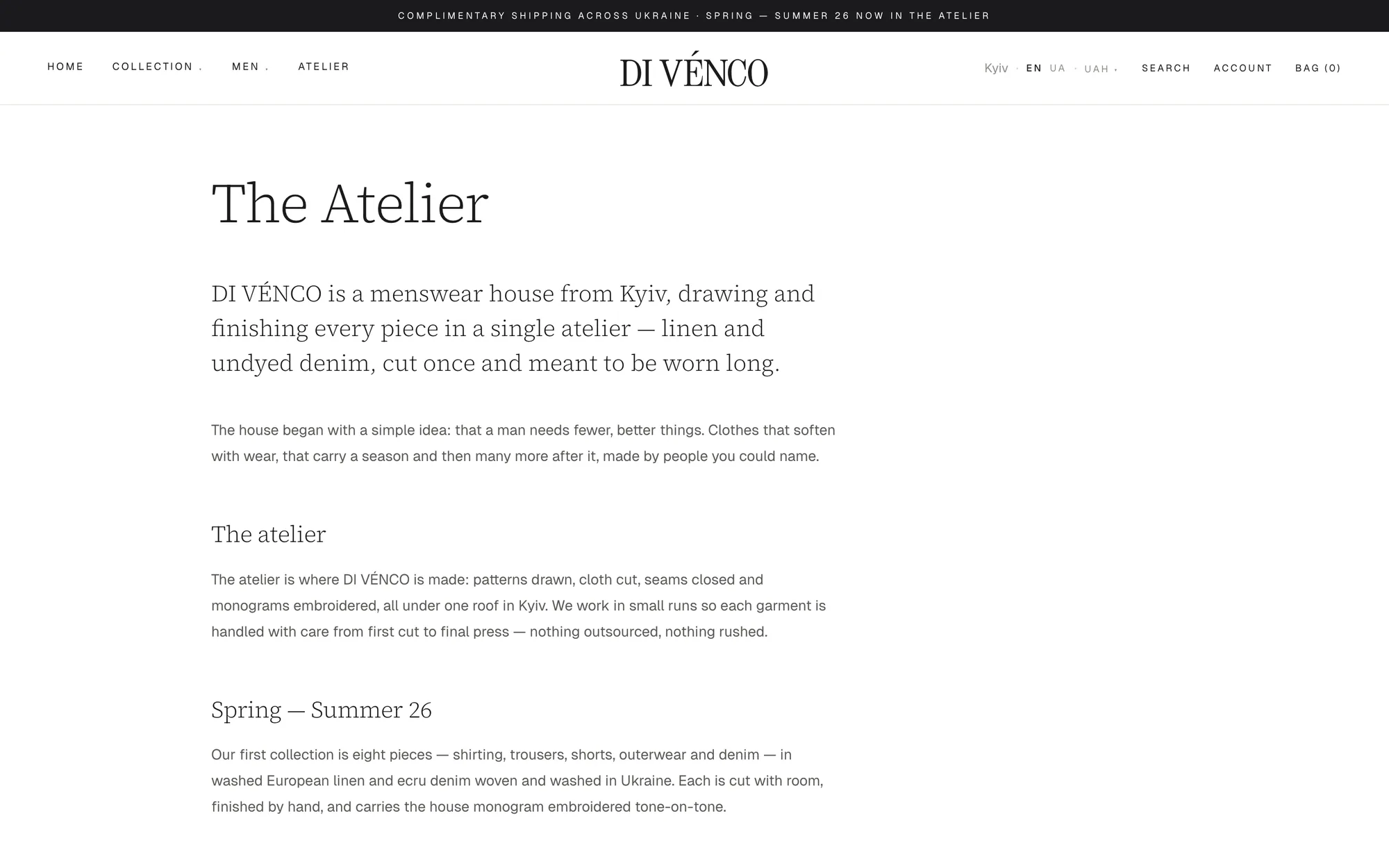 Divenco — the atelier story