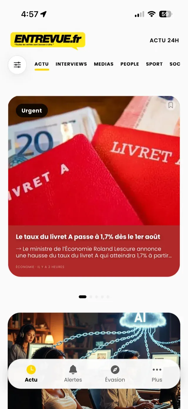 Entrevue — mobile screen 6