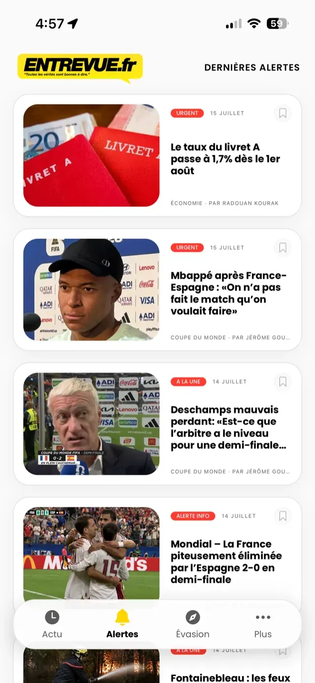 Entrevue — mobile screen 7