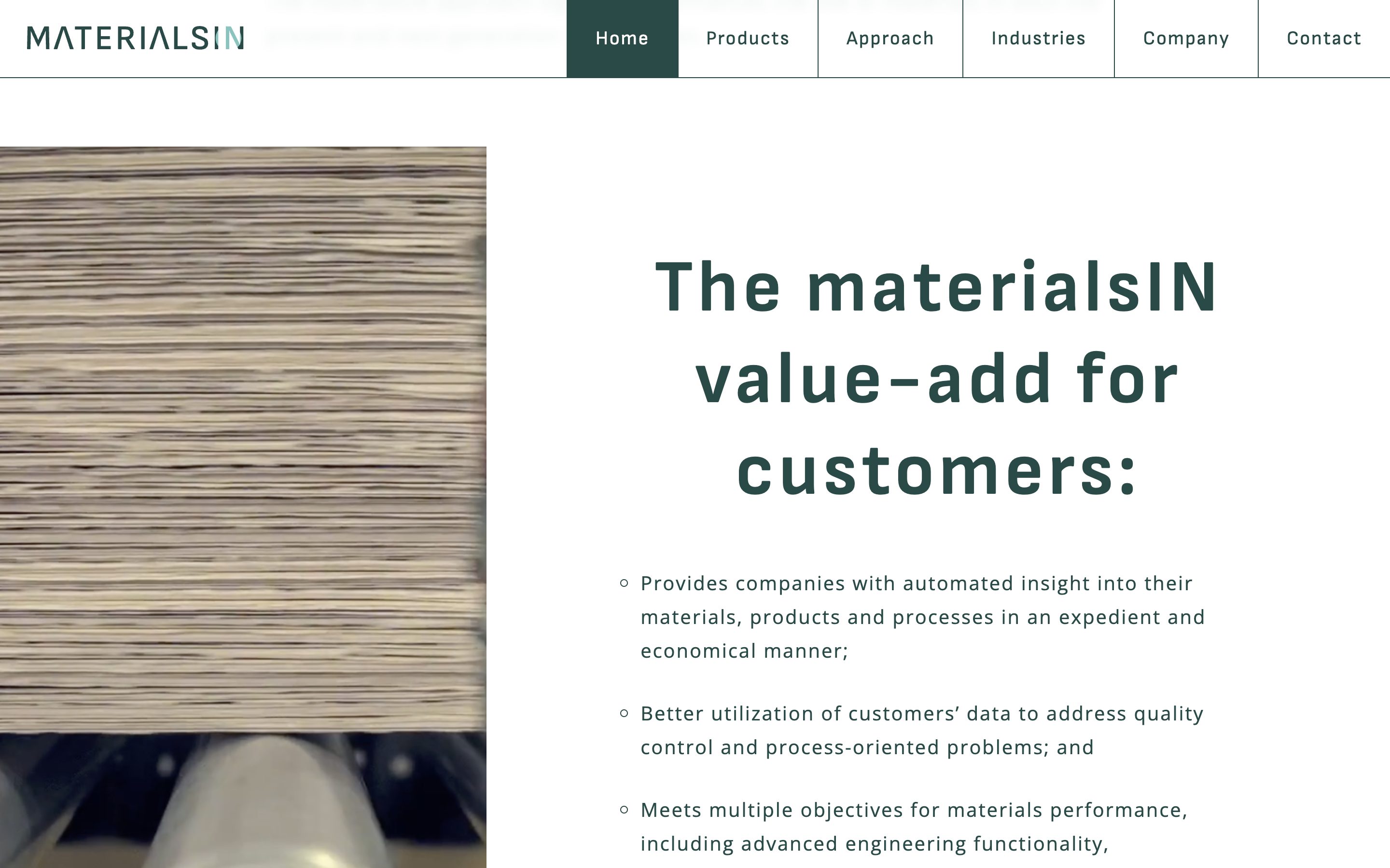Materials In — screen 2