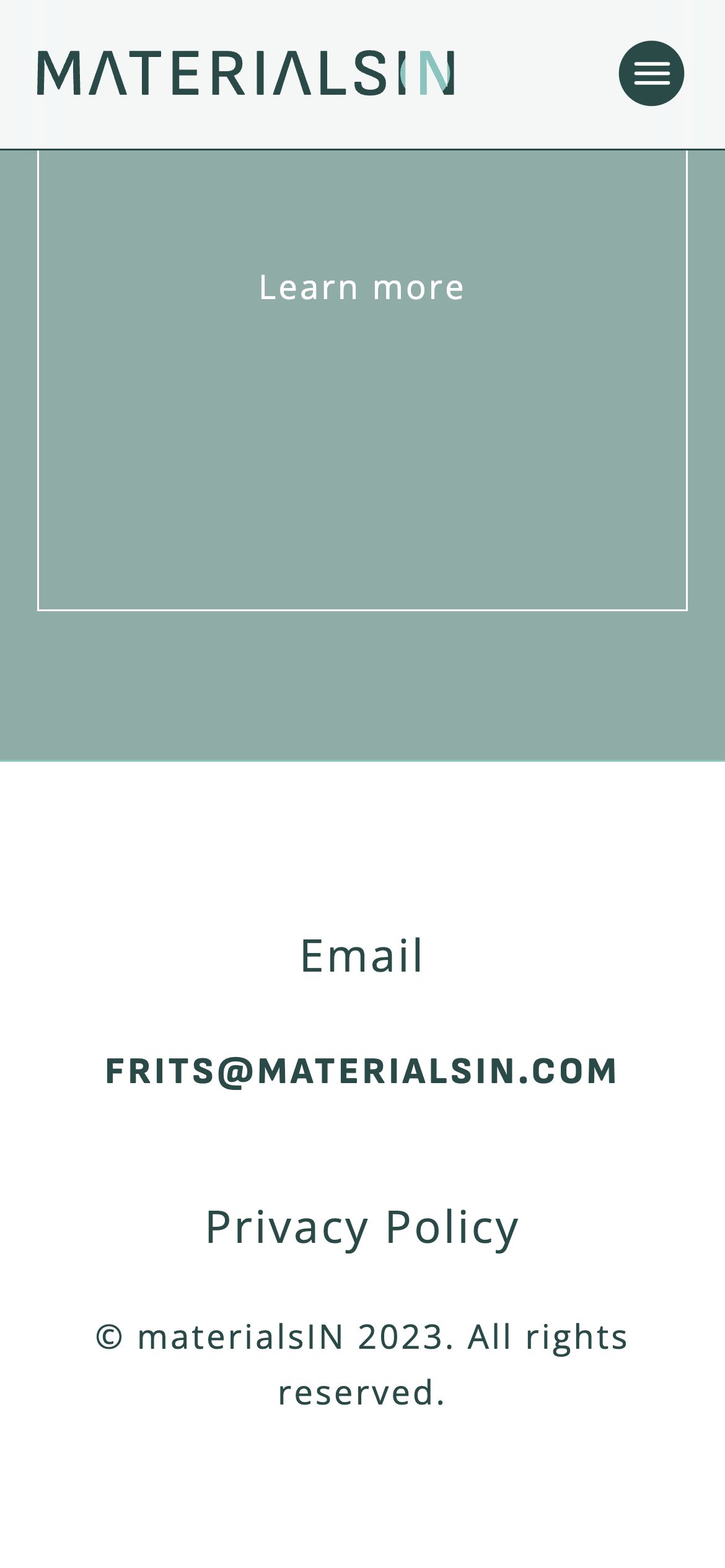 Materials In — mobile screen 5