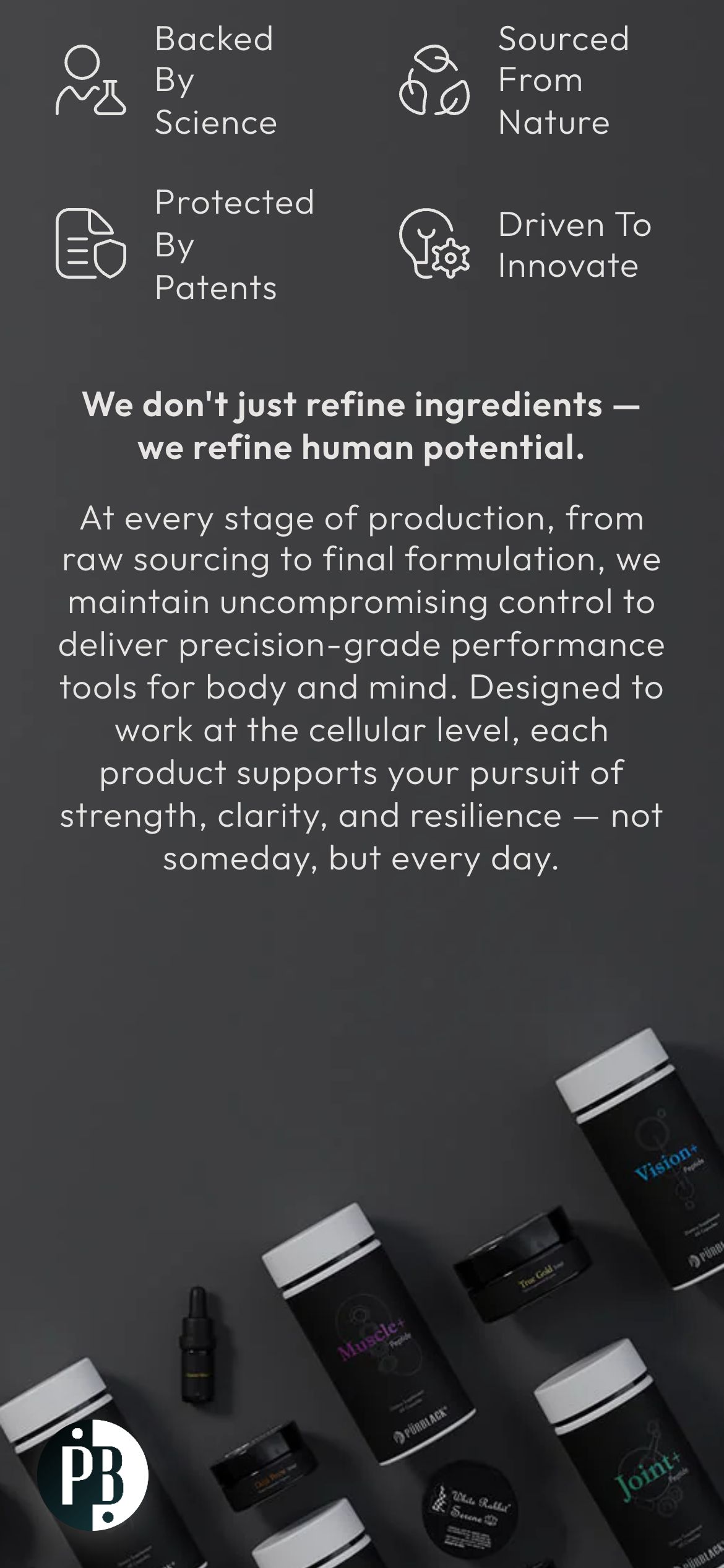 Pur Black — mobile screen 2