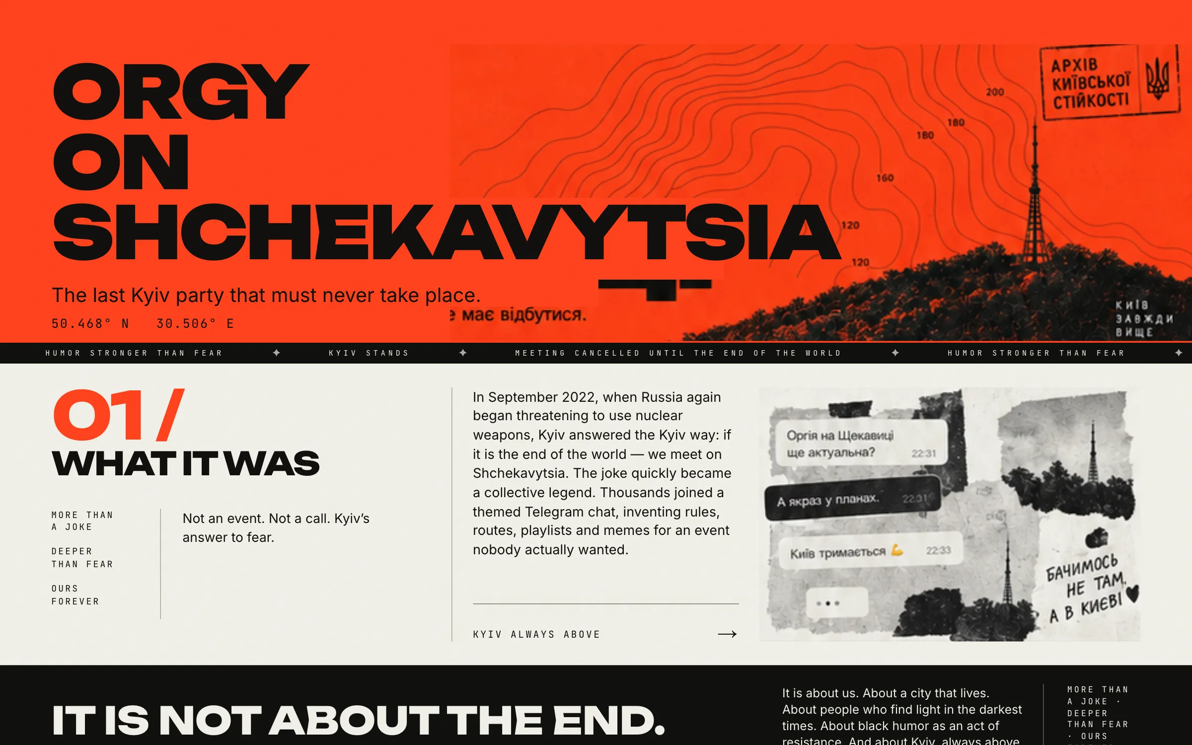 Orgy on Shchekavytsia — Website