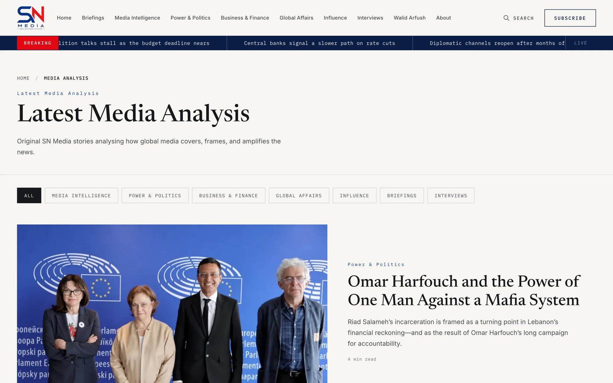 SN Media — the media analysis section