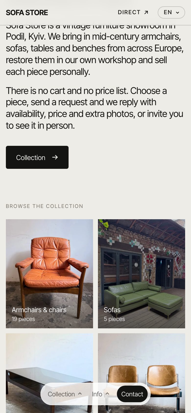 Sofa Store — mobile screen 2