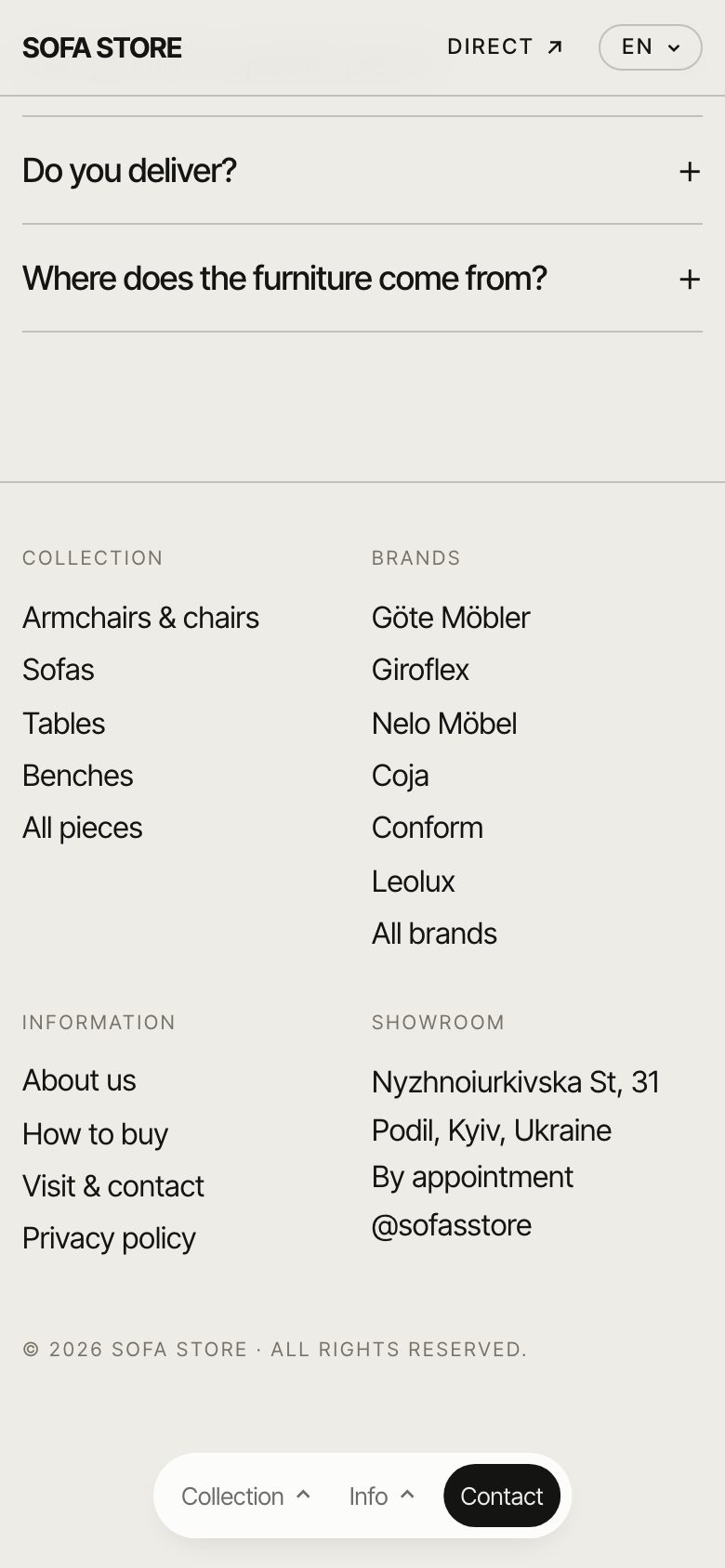Sofa Store — mobile screen 4