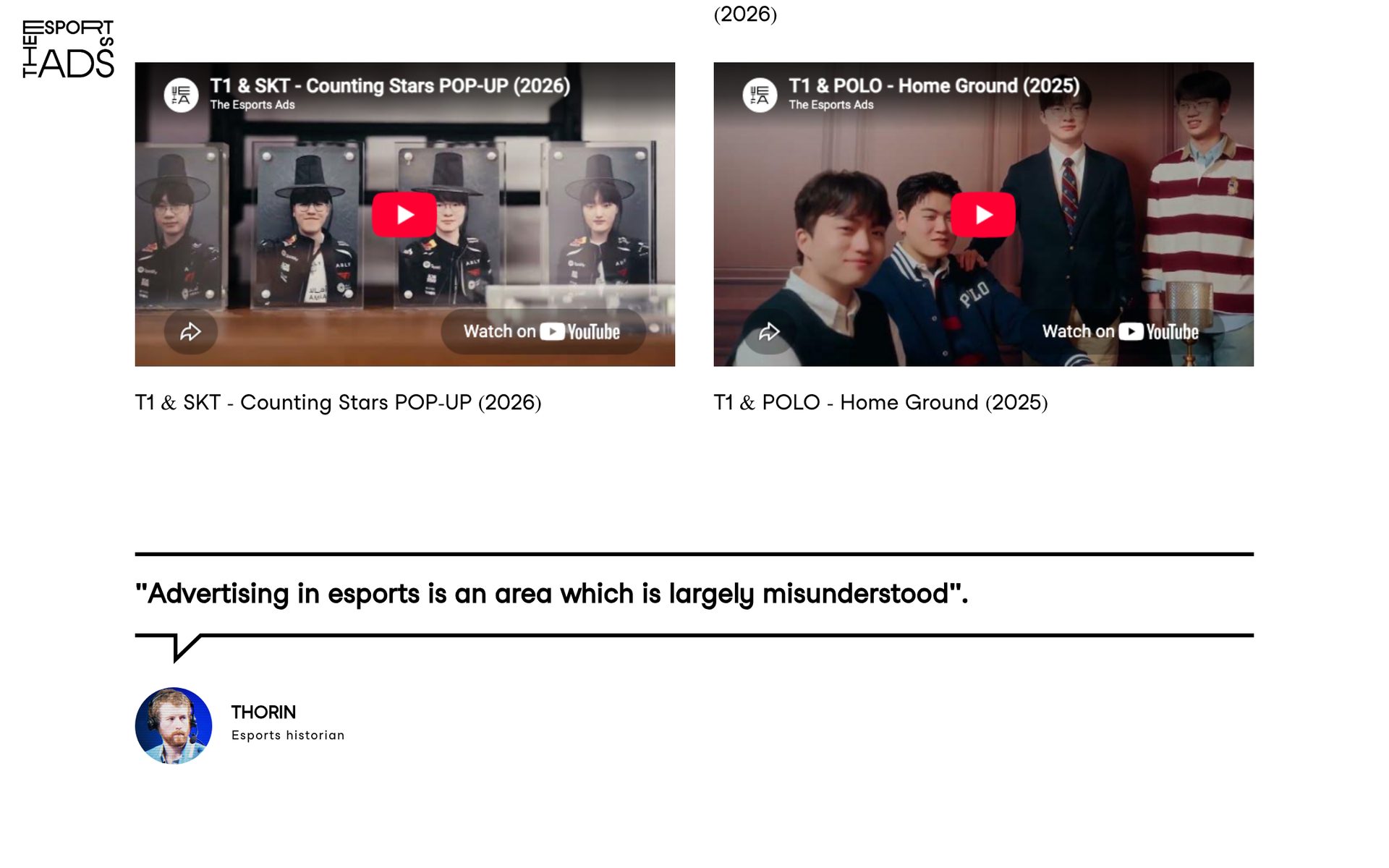 The Esports Ads — screen 3
