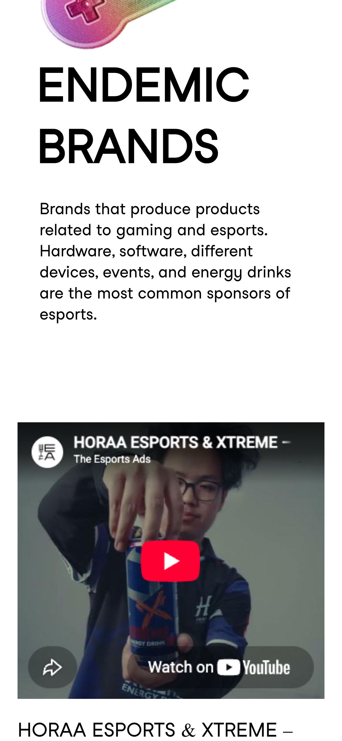 The Esports Ads — mobile screen 2