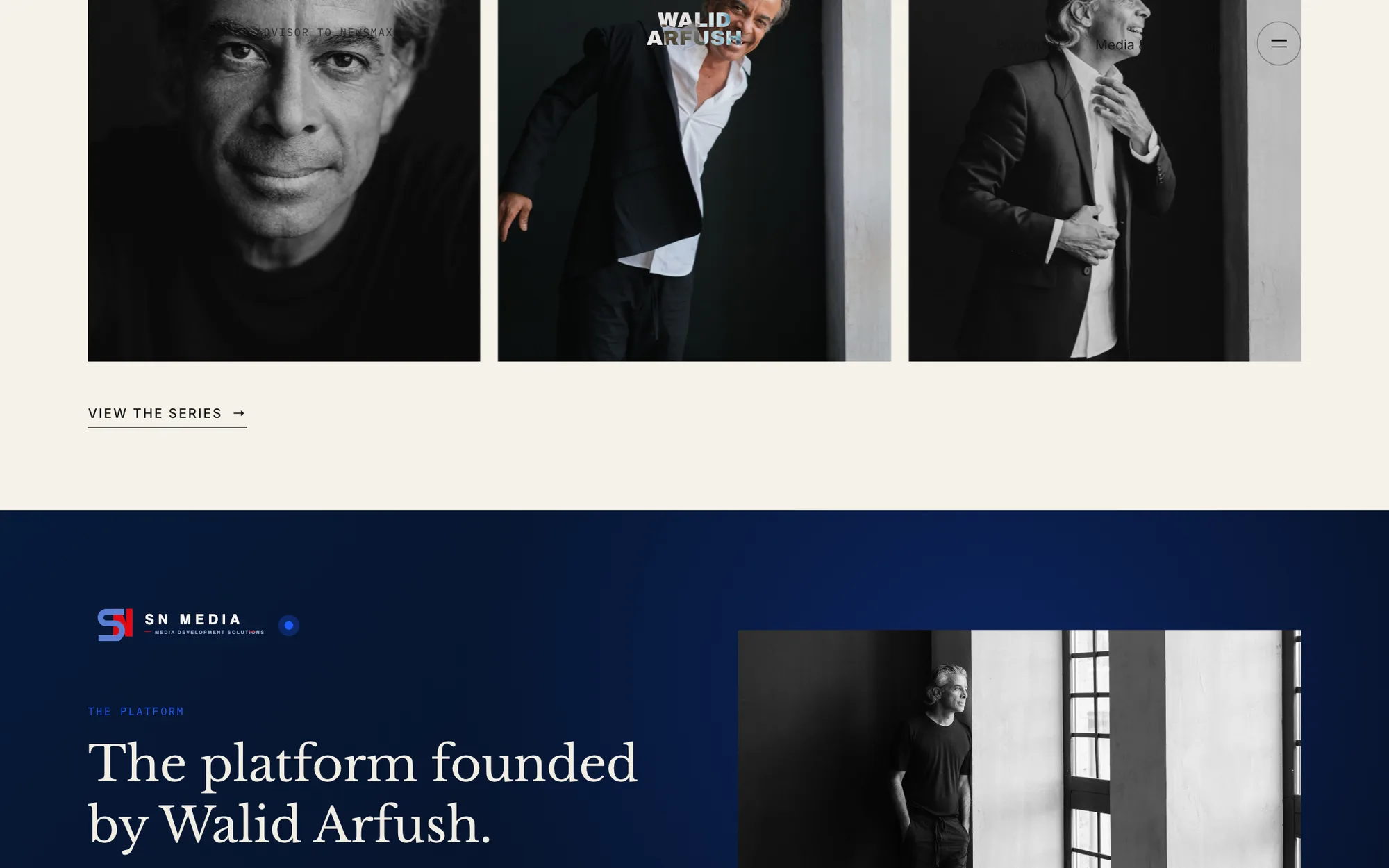 Walid Arfush — the portrait gallery and the SN Media platform