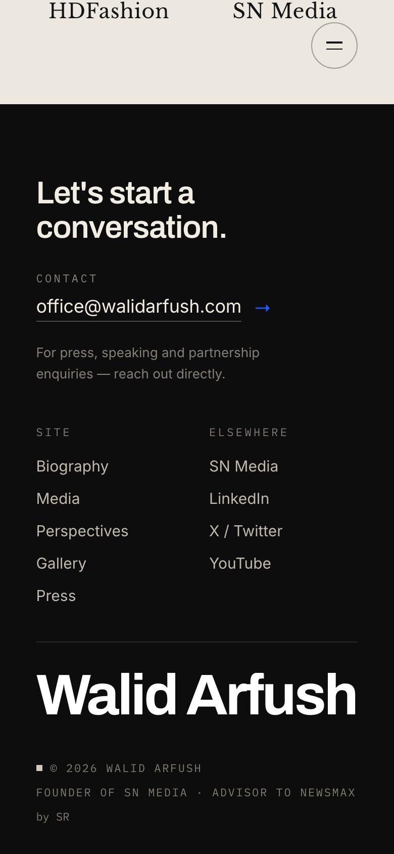 Walid Arfush — mobile screen 5